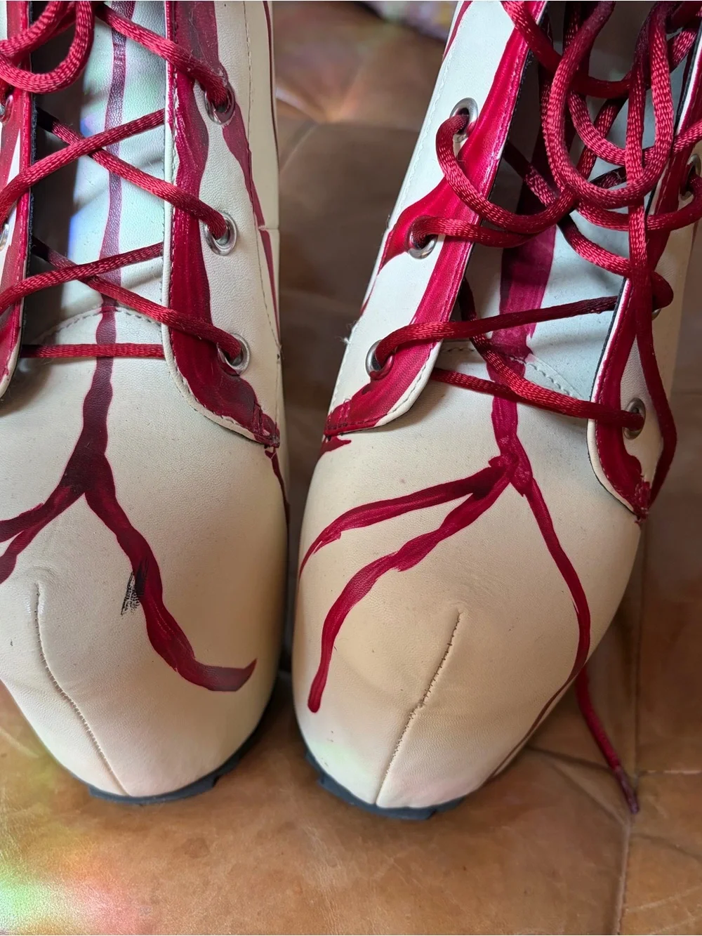 dolls kill scream queen bloody platform boots size 10 rare halloween